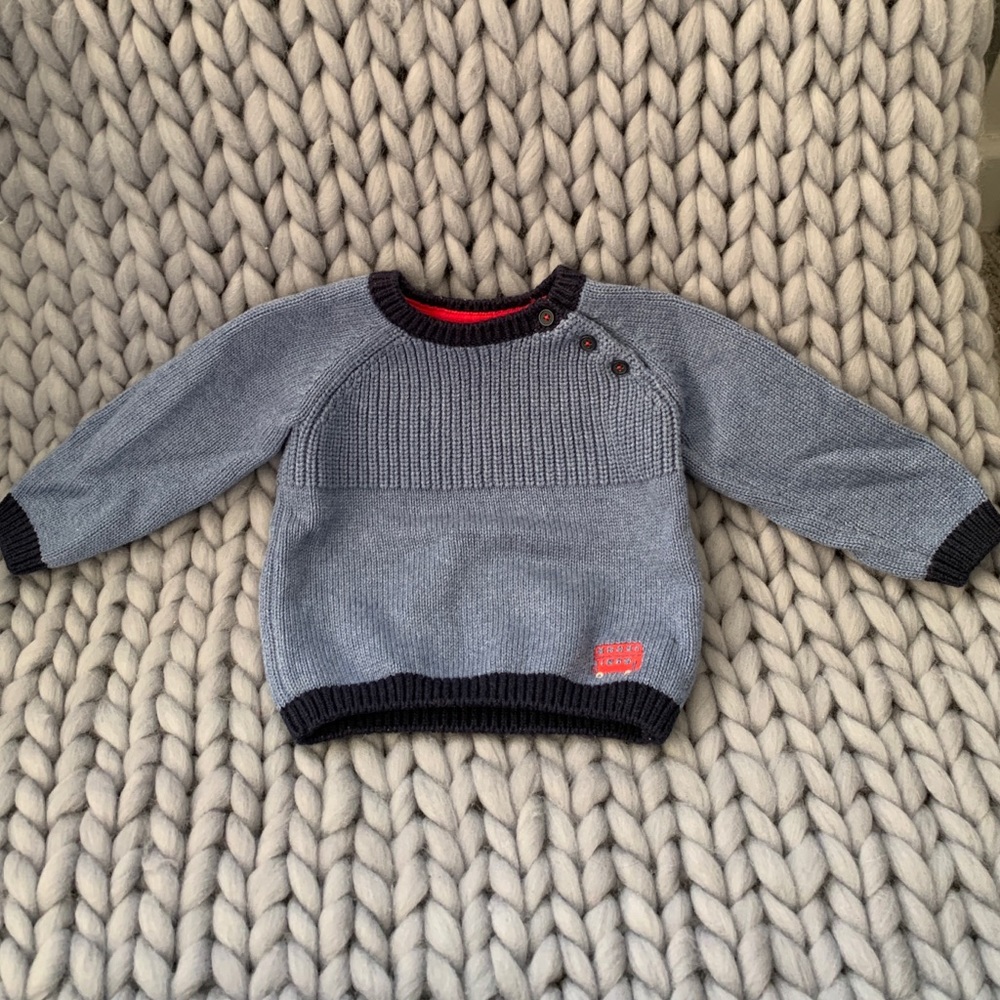 Baby boy blue sweater, size 3-6 months